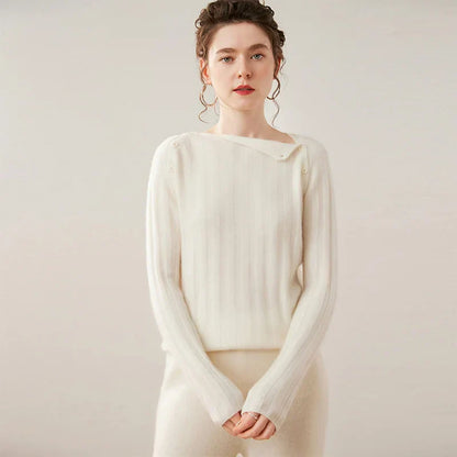 | Buttoned Cashmere Sweater