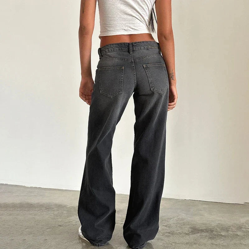 | Low-Waist Denim Pants