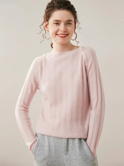 | Buttoned Cashmere Sweater