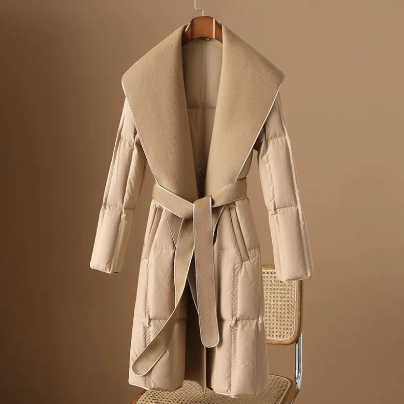 | Wool-Collar Down Coat