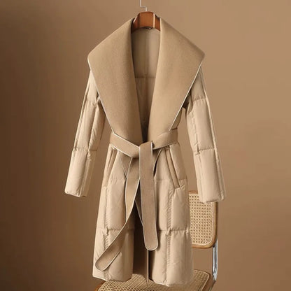 | Wool-Collar Down Coat