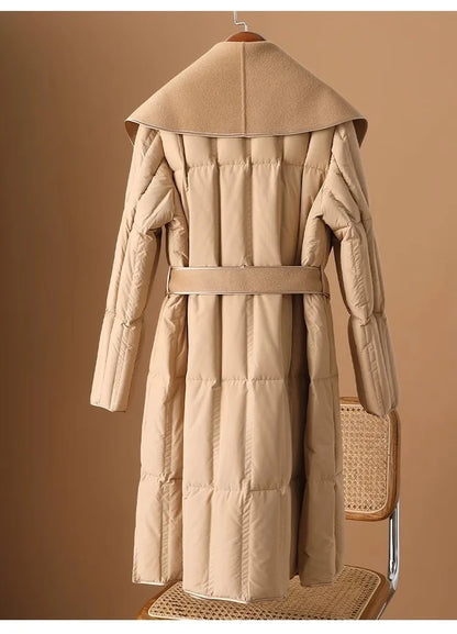 | Wool-Collar Down Coat