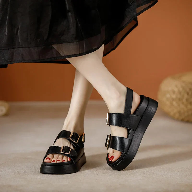 | Leather Platform Sandal