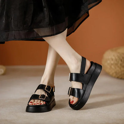 | Leather Platform Sandal
