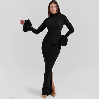 Bubble Long Sleeved Maxi Dress