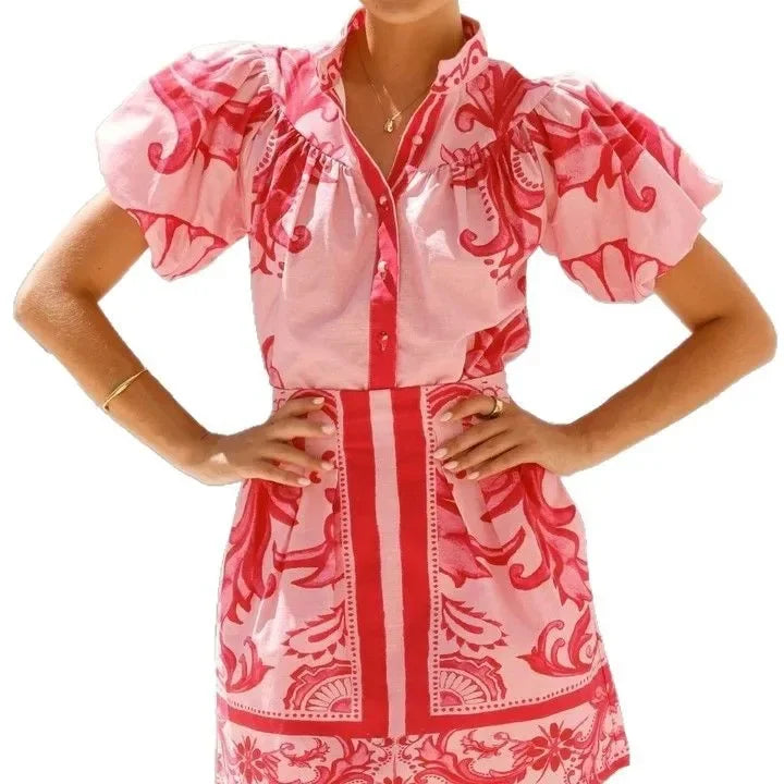 | Linen Floral Cocktail Dress
