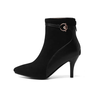 | Suede Pointy Toe Heels