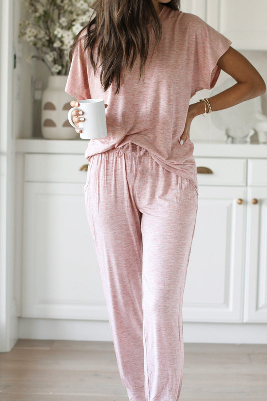Short Sleeve T-shirt Sweatpants Set