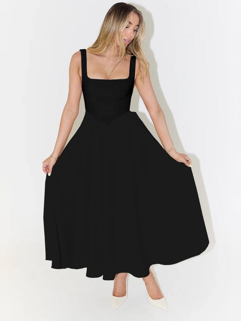 | Sculpted Waist Midi Sundress