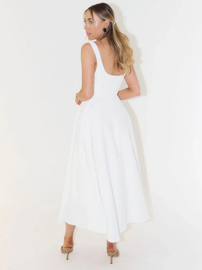 | Sculpted Waist Midi Sundress