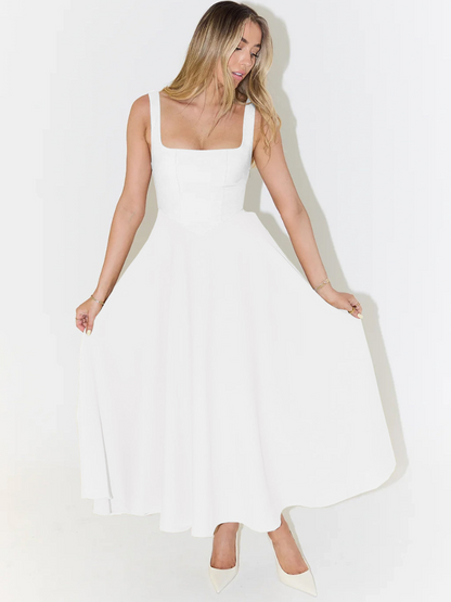 | Sculpted Waist Midi Sundress