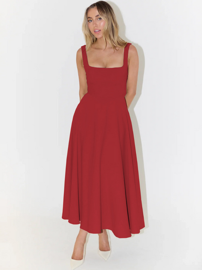 | Sculpted Waist Midi Sundress