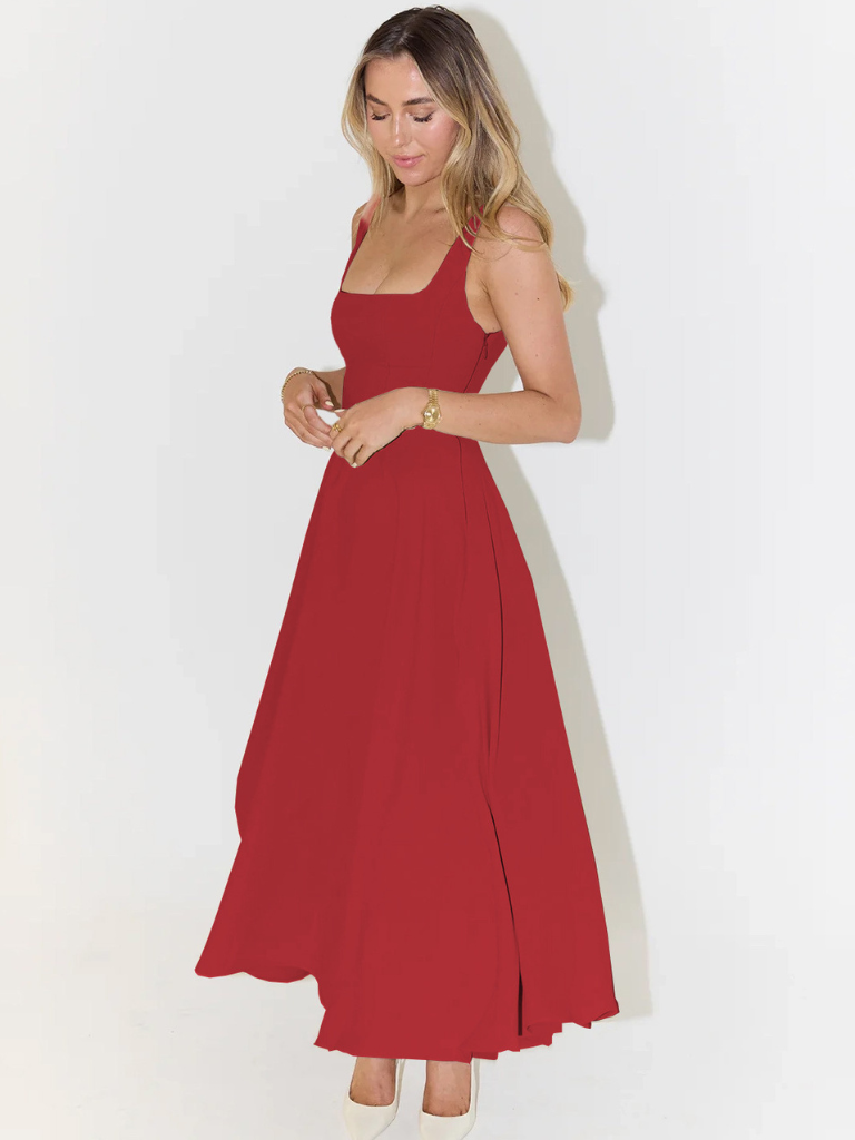 | Sculpted Waist Midi Sundress