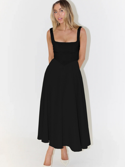 | Sculpted Waist Midi Sundress