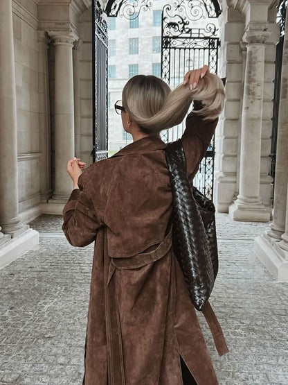 Lara Suede Trenchcoat