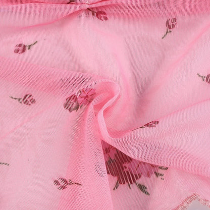 Soft Girl Floral Asymmetric Crop Top