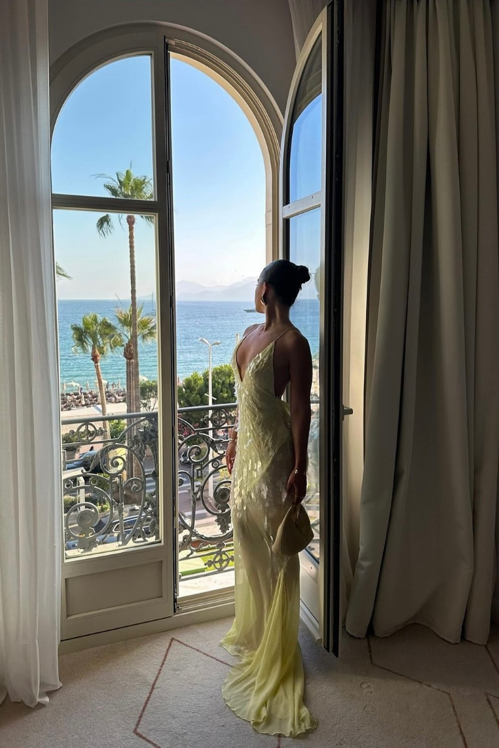 | Sequin Feathered Texture Maxi Dress