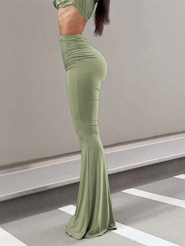 DressBetty - Vintage Elastic Flared Pants