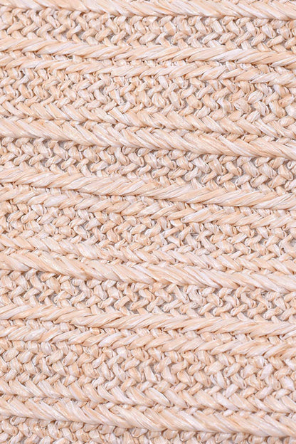 Solid Handmade Straw Crossbody Bag