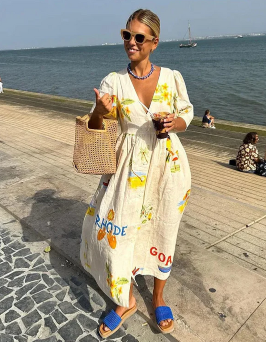 | Printed Midi Dress