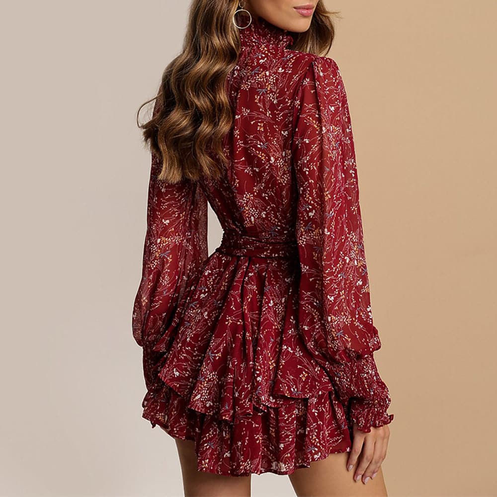 DressBetty - Spring Vintage Perspective Floral Print Dress