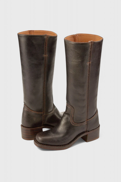 The Wren — Leather Knee-High Cowboy Boots