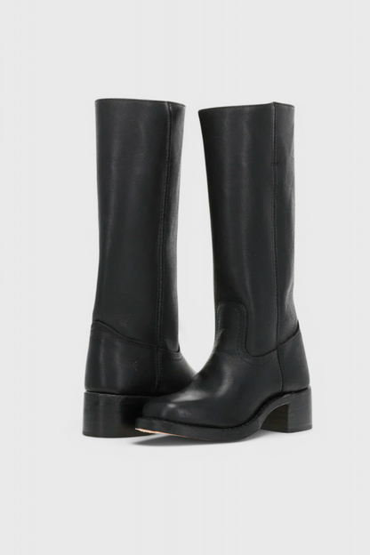 The Wren — Leather Knee-High Cowboy Boots