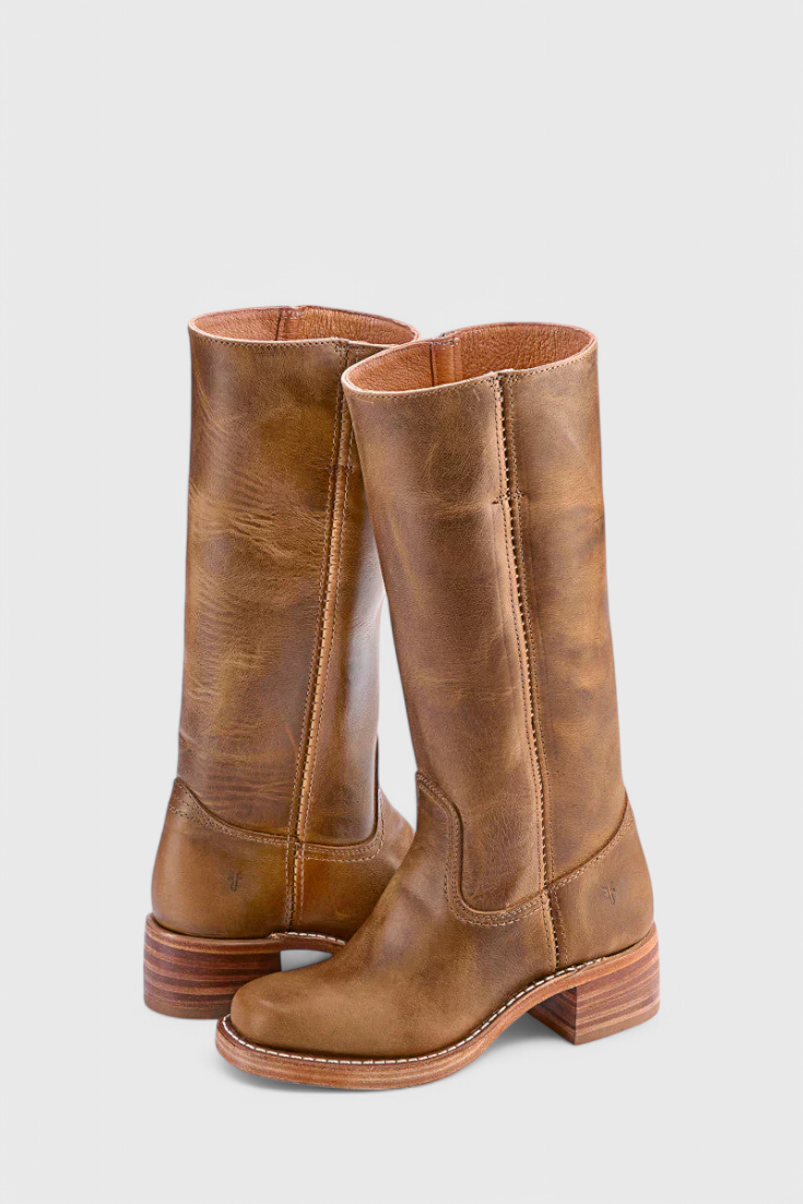 The Wren — Leather Knee-High Cowboy Boots