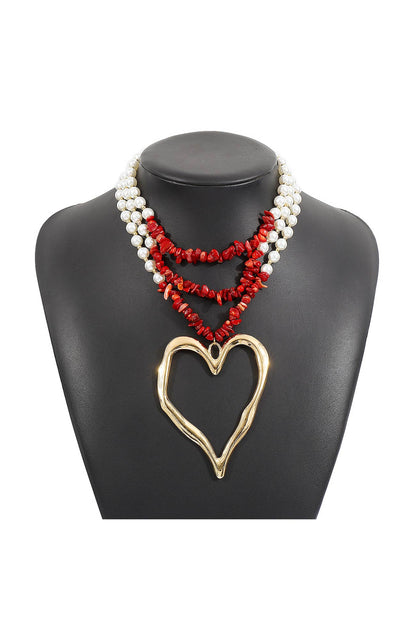 Stacking Pearl Turquoise Necklace