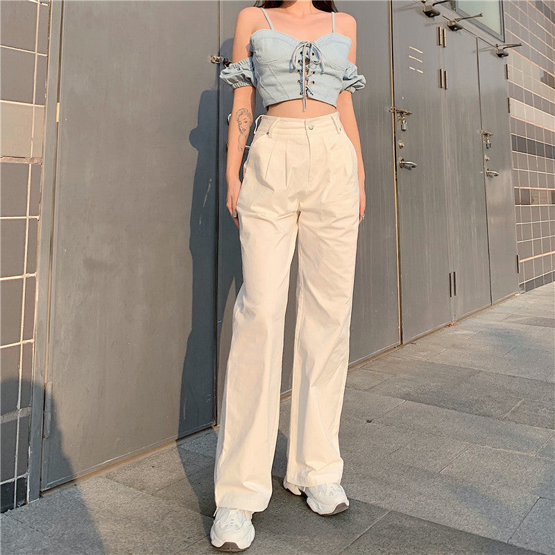 Julia Fashion - Streetwear White Women's Jeans