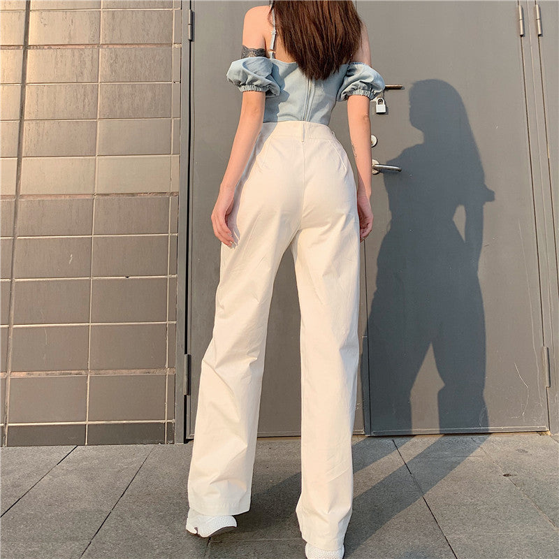 Julia Fashion - Streetwear White Women's Jeans