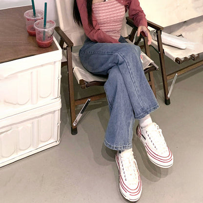 Julia Fashion - Streetwear Y2K High Waist Straight Denim Jeans