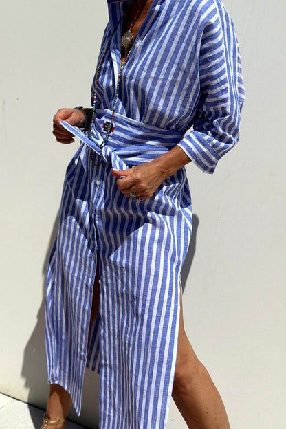 Printed Half Sleeve Shirt Dress