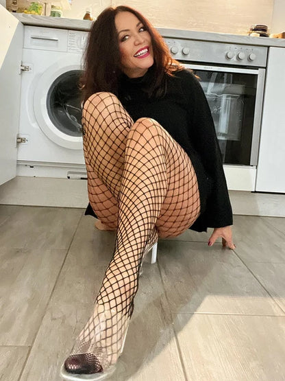 TOSSY Summer Thin Transparent Crystal Fishnet Tights Women Stockings High Wasit Elastic Black Tights Sexy Sheer Dot Pantyhose