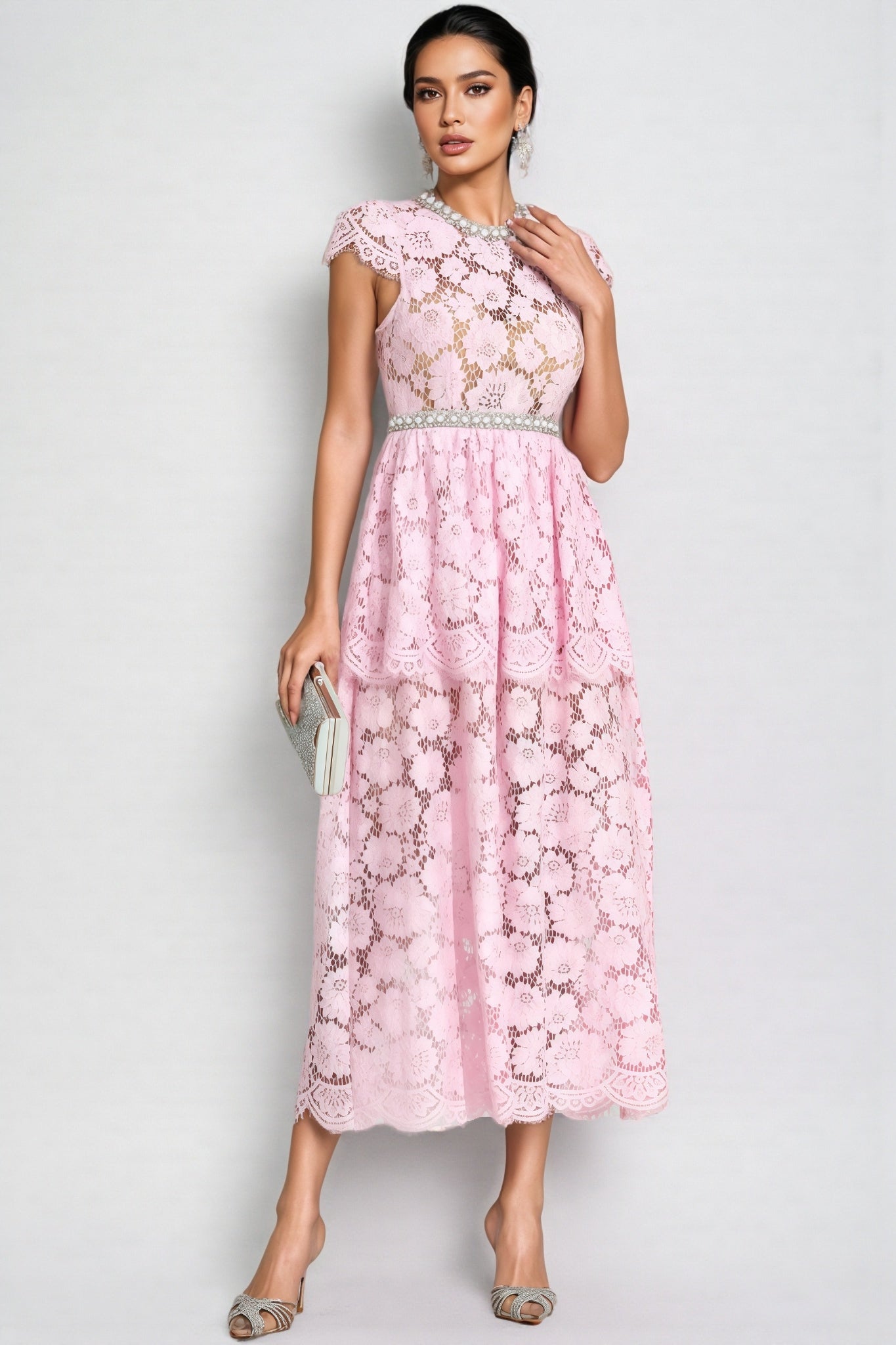 Reign Pink Lace Madi Dress