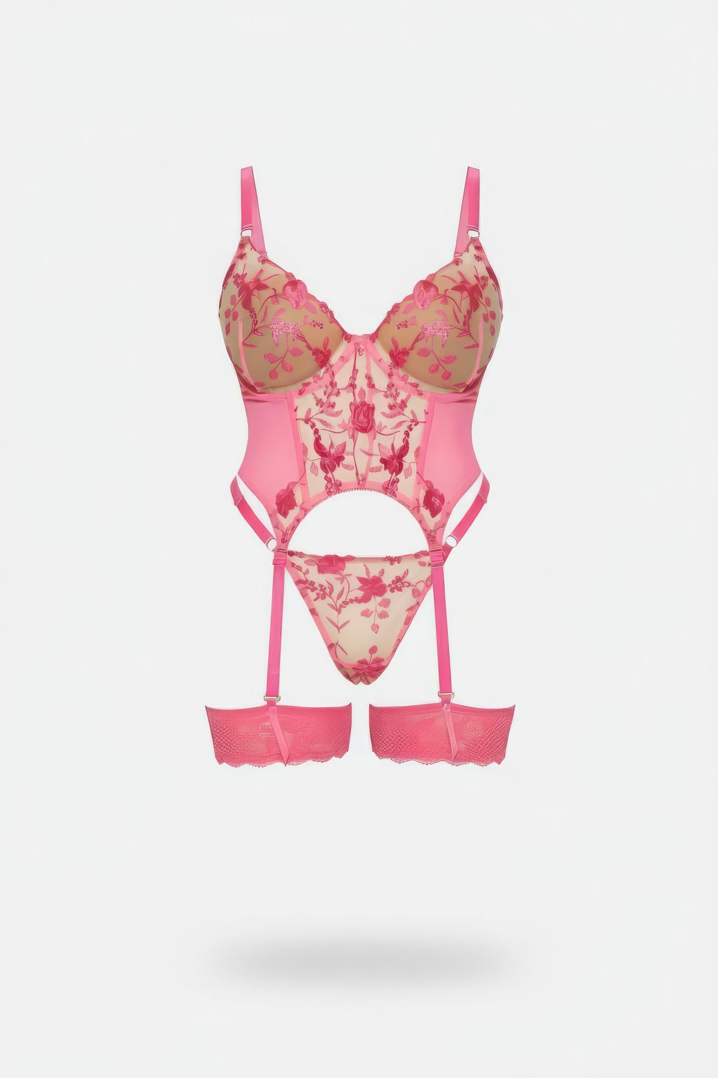 Mesh Bustier and G String Set