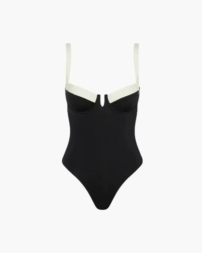 | Colorblock One-Piece Swimsuit
