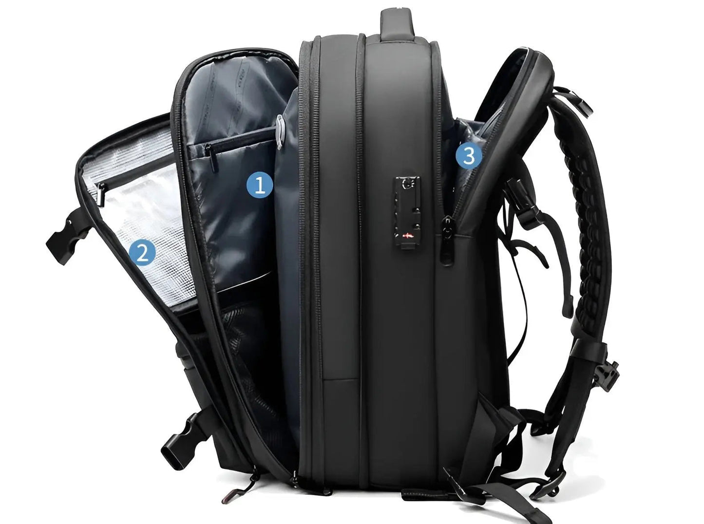Unisex Travel Backpack With Compression