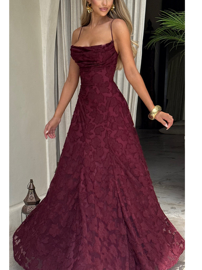 Jacquard Lace Sling Dress