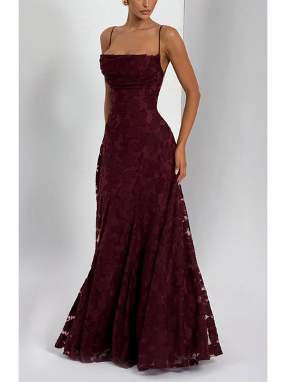 Jacquard Lace Sling Dress