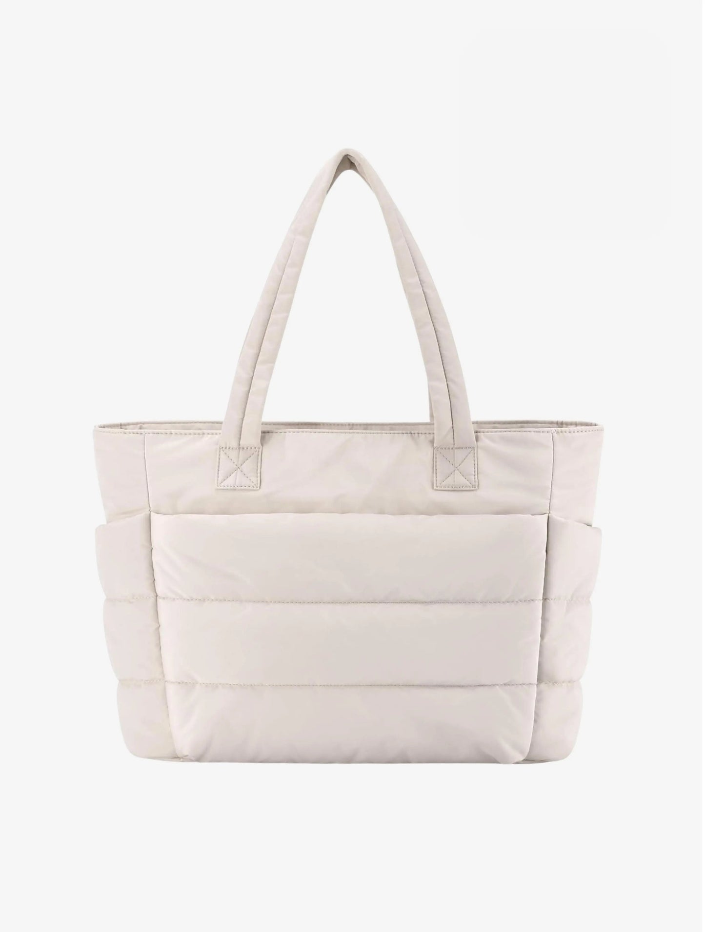 | Quilted Shoulder Tote Bag, Soft Padding, Structured Shape
