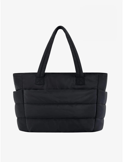 | Quilted Shoulder Tote Bag, Soft Padding, Structured Shape