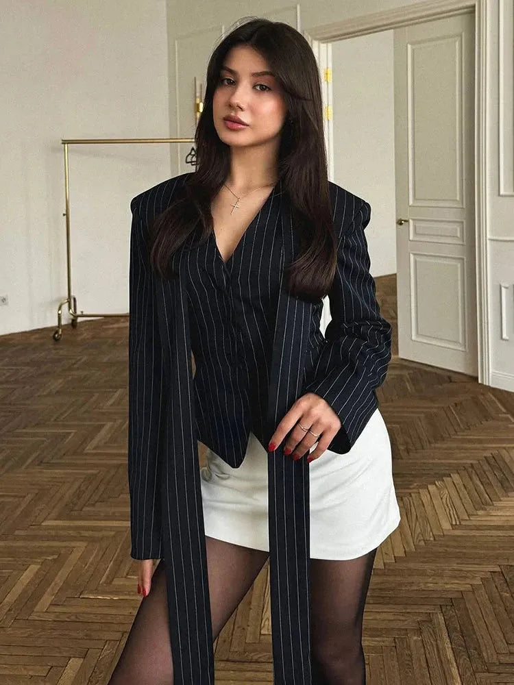 V-Neck Blazer Jacket