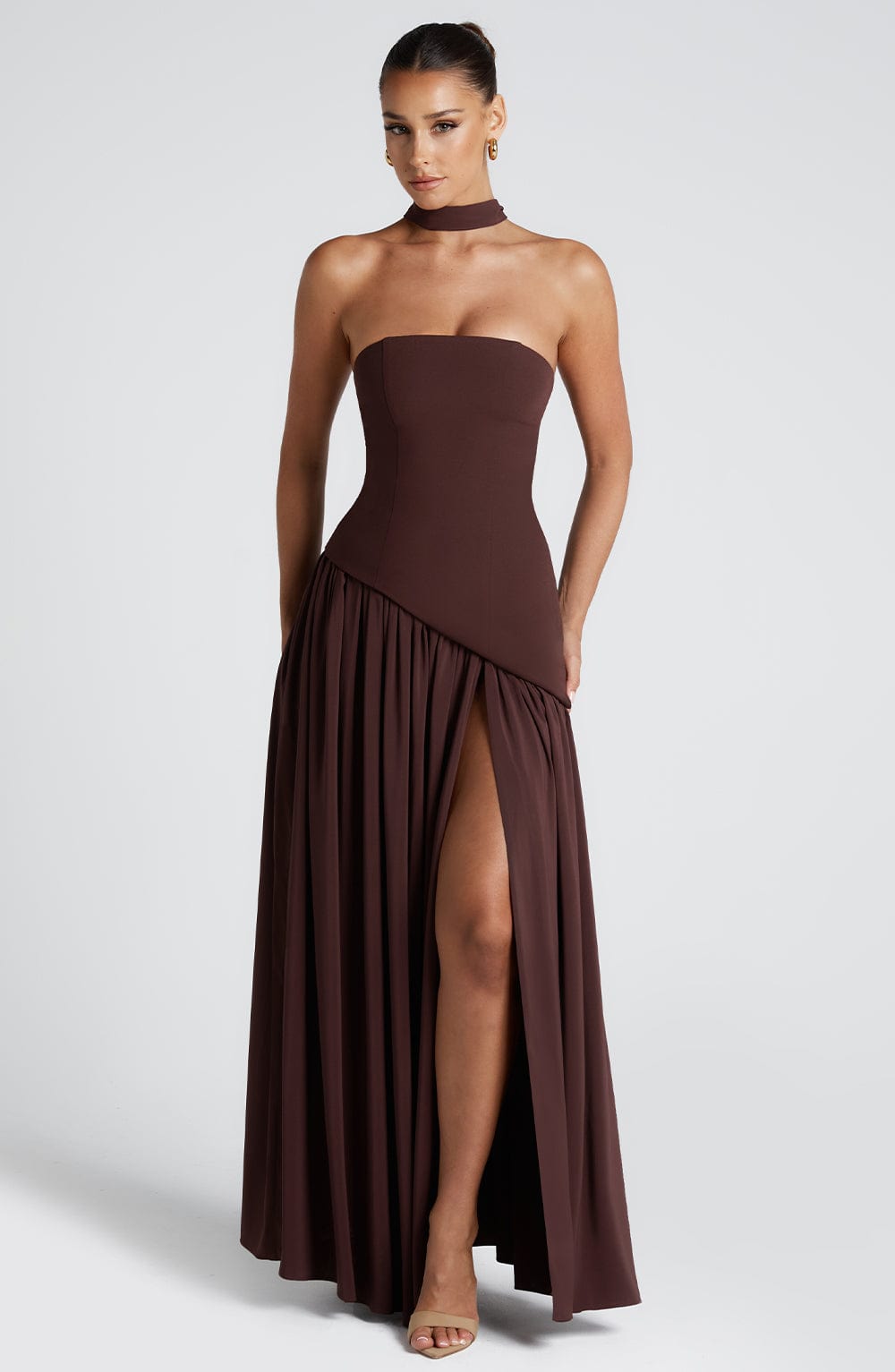 | Sculpted Silhouette Strapless Evening Gown