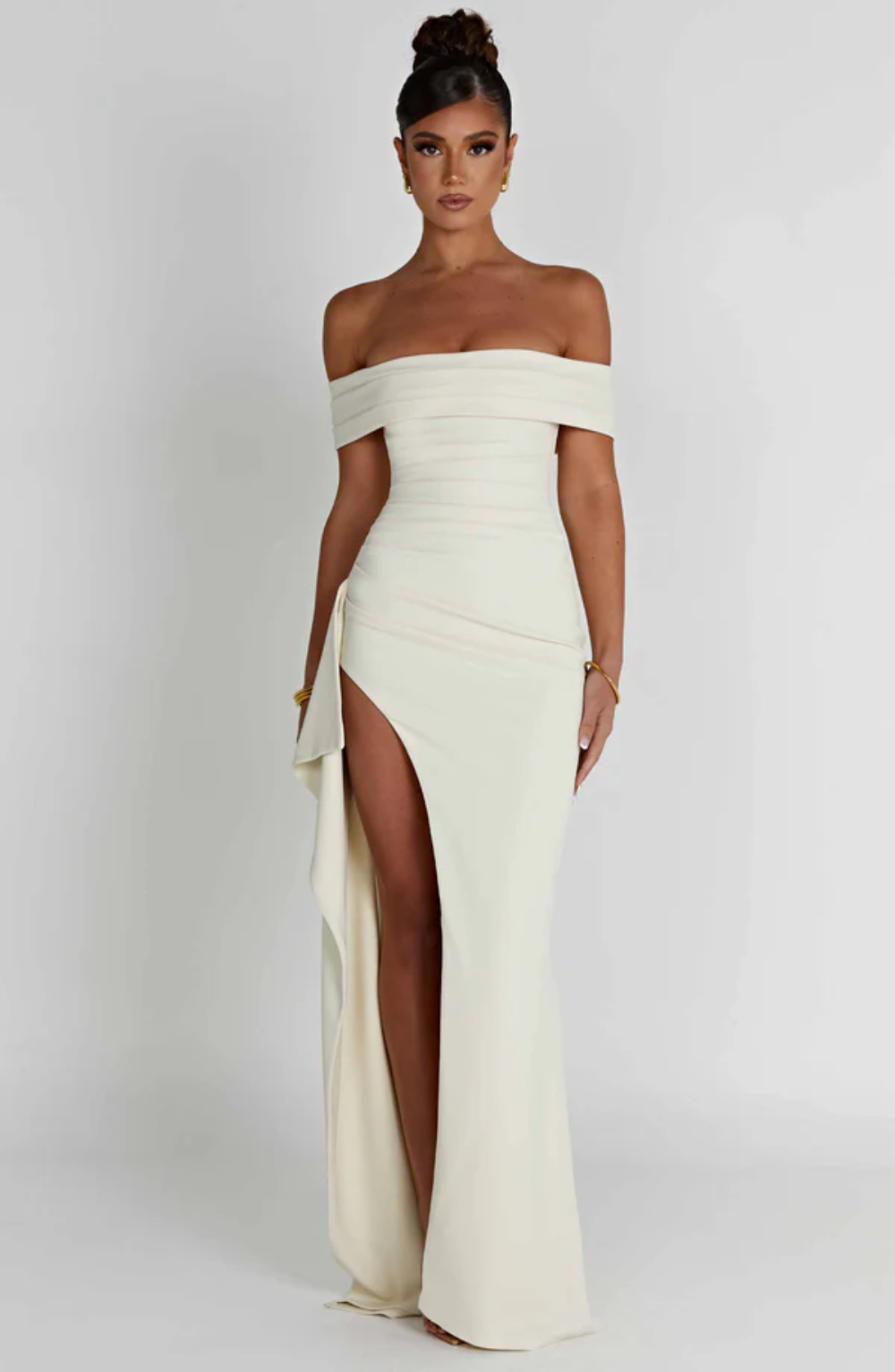 | Off-shoulder evening gown