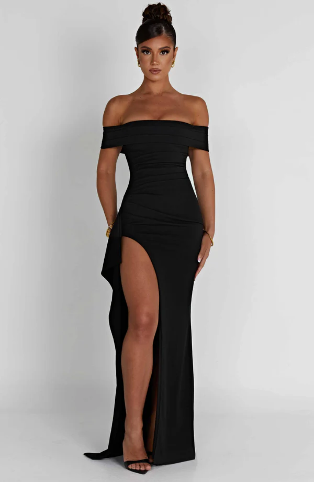 | Off-shoulder evening gown