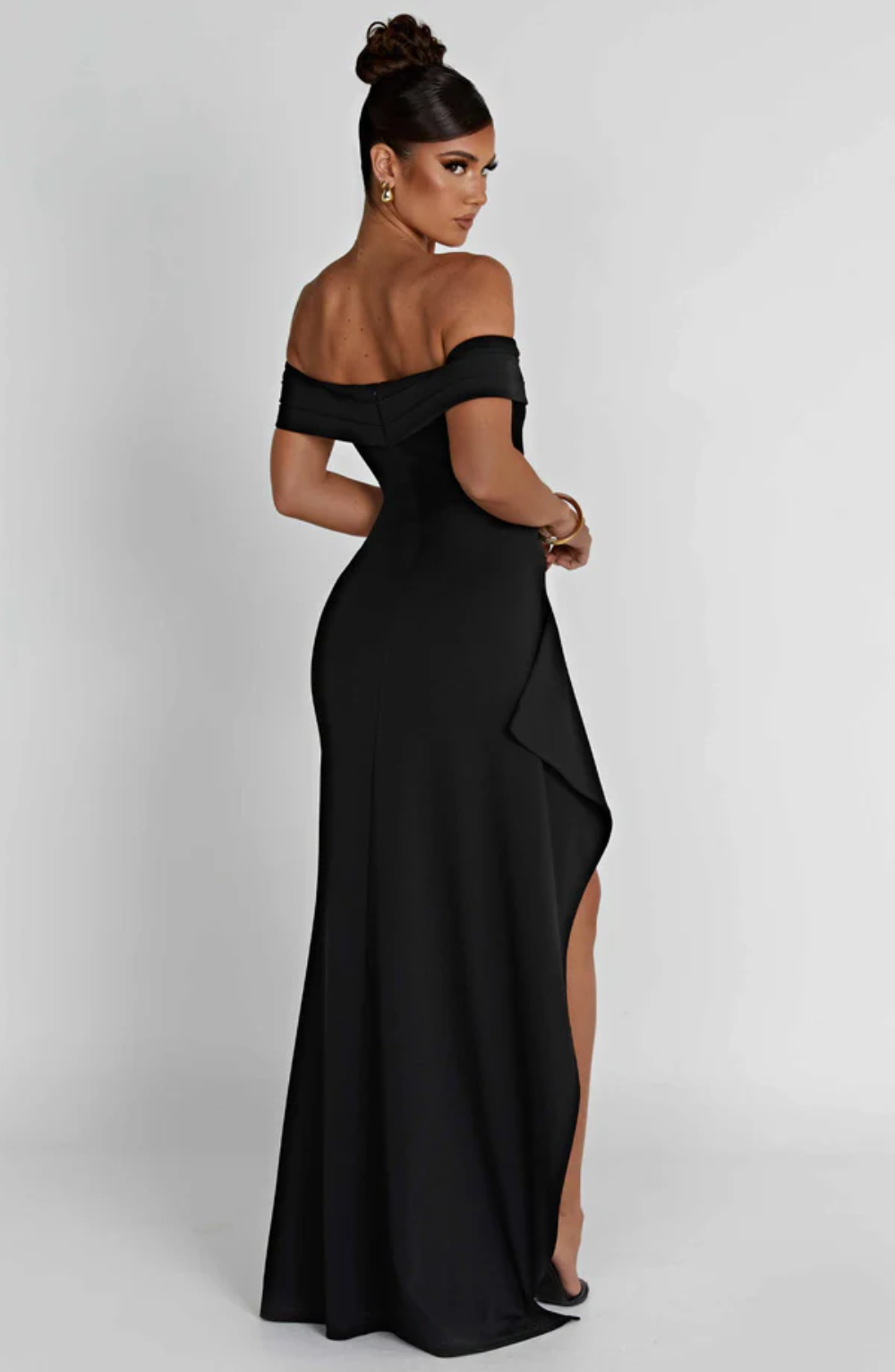 | Off-shoulder evening gown