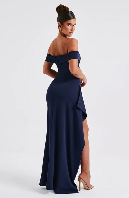 | Off-shoulder evening gown