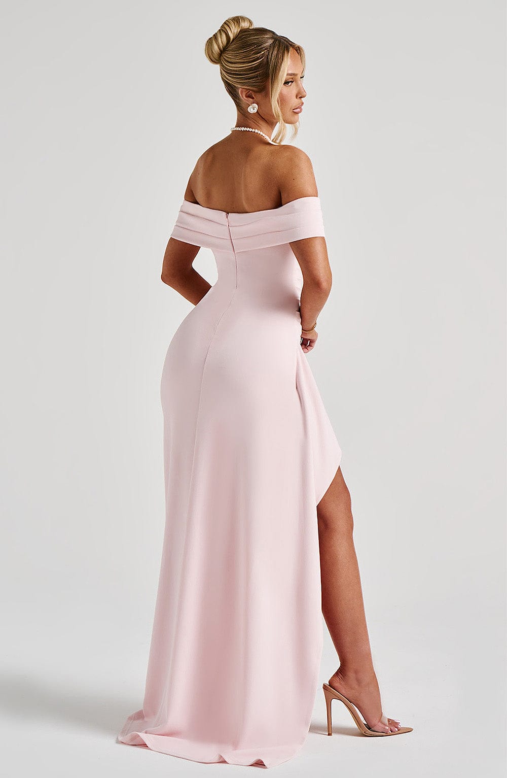 | Off-shoulder evening gown