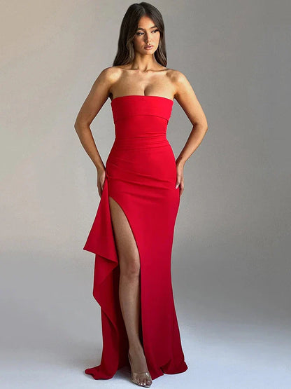 | Sculpted Silhouette Strapless Evening Gown